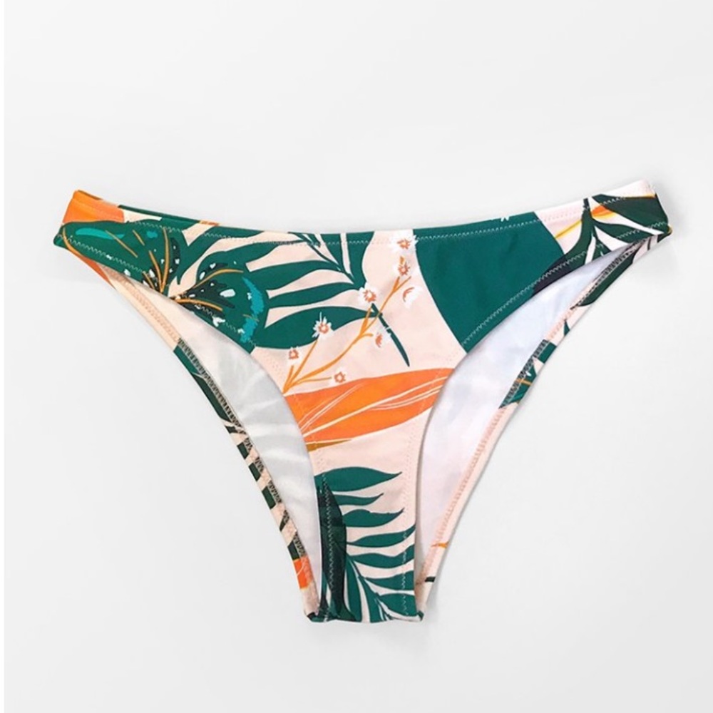 Leafy Print Bikini Bottom